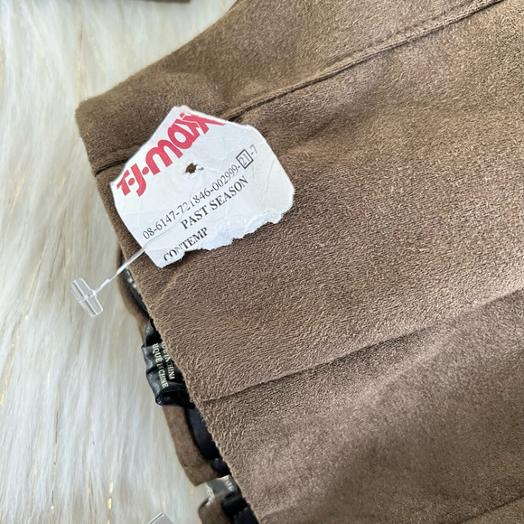 BlankNYC Womens Pants Brown Mid Rise Back Zipper Stretch Faux Suede 25 - Picture 5 of 12